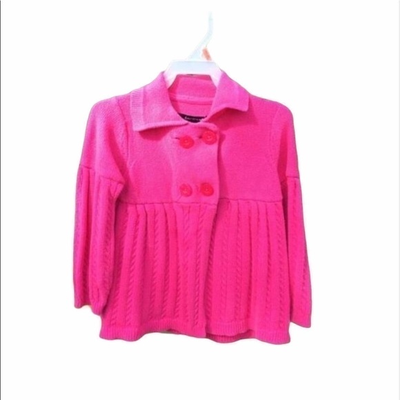 CALVIN KLEIN Girl’s Pink Button up Sweater size 2T - Picture 2 of 3